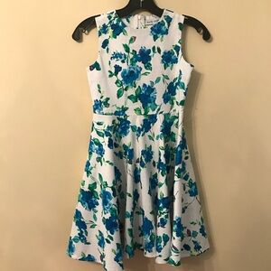 Kate Kasin Floral Sleeveless Dress